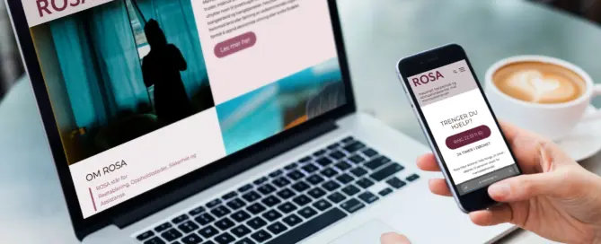 Trygg og responsiv nettside til ROSA Norge • A til Å - atilaa.no