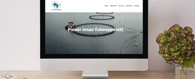 Responsiv og moderne nettside til Karstensen Fiskeoppdrett • A til Å - atilaa.no